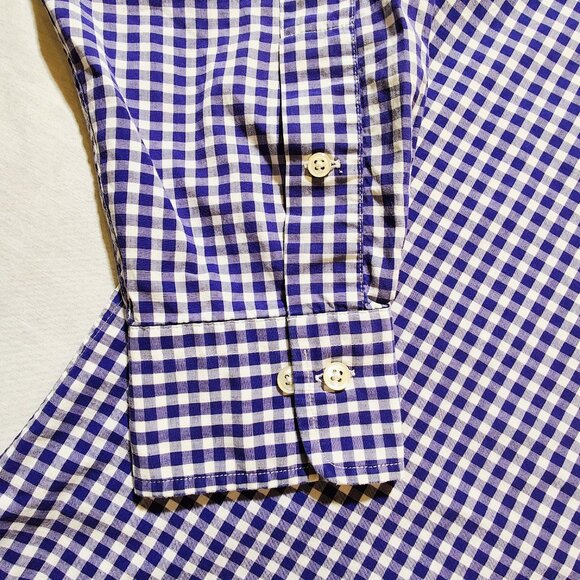 Lauren Ralph Lauren Men's 15 1/2 32/33 Checkered Long Sleeve Shirt - Picture 4 of 10